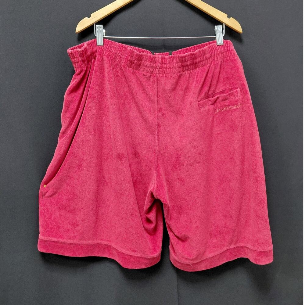 Jordan Red Drawstring Shorts Solid Polyester Size… - image 2